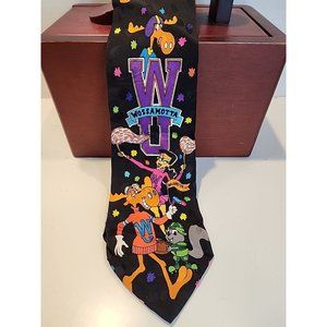 VNTG 93' BULLWINKLE ROCKY NATASHA FATALE Femme Moose Wossamotta Silk Tie Bolero